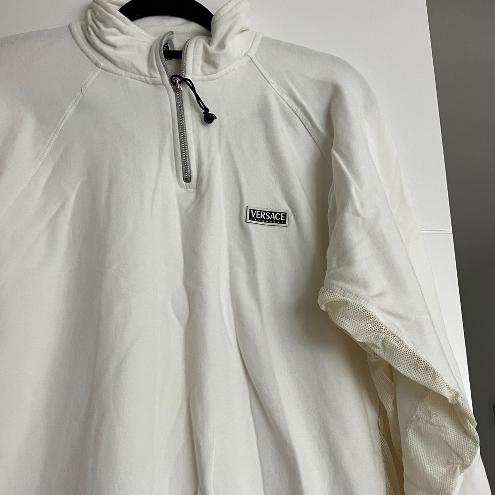Versace Cream Half-Zip Pullover